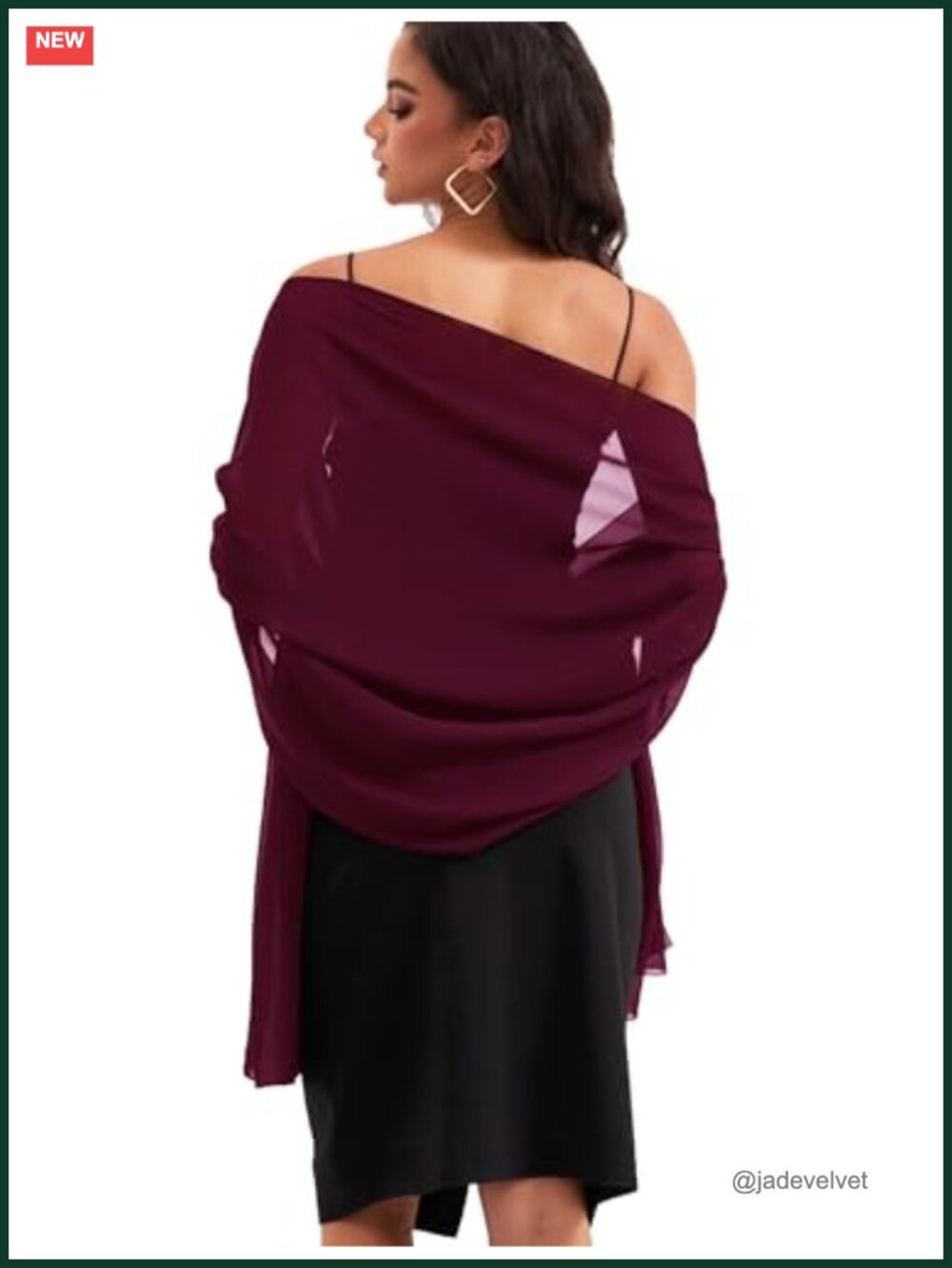 Chiffon Shawl & Wrap for Evening Dress Elegant Wedding Stole Soft Scarf Bridal